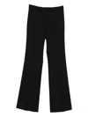 Semicouture Tailored Black Trousers With Flared Leg In Black