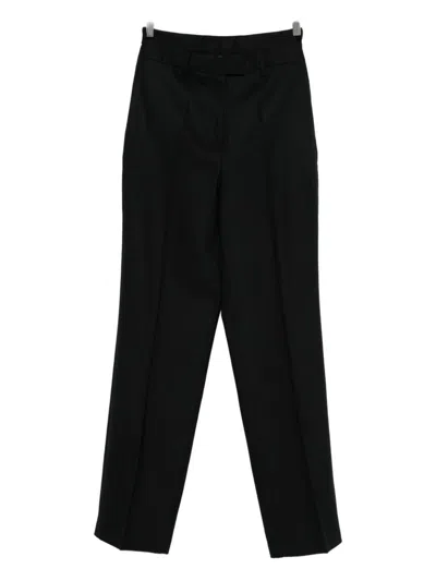 SEMICOUTURE SEMICOUTURE BLACK 'AGARIA' PANTS IN WOOL