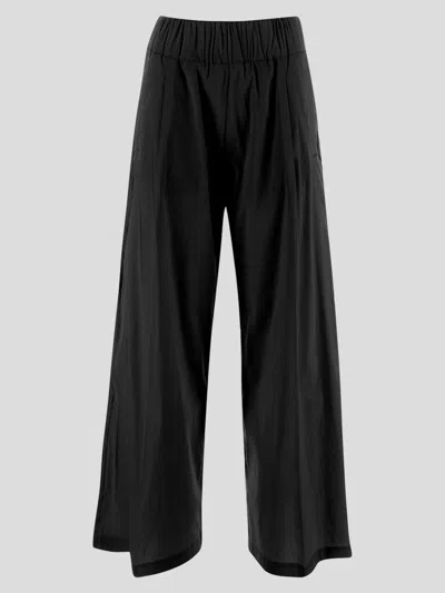 Semicouture Cotton Trousers In Black