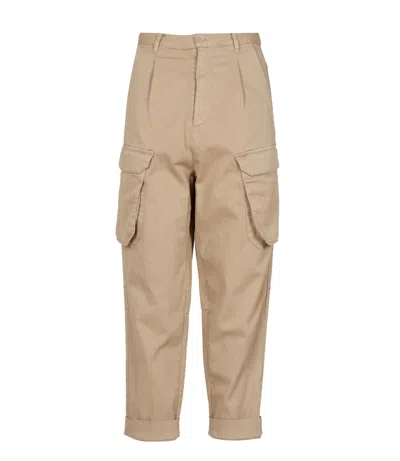 Semicouture Trousers Brown In Neutral