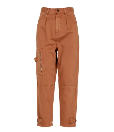 Semicouture Trousers In Brown