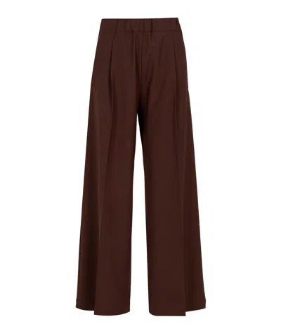 Semicouture Trousers In Brown