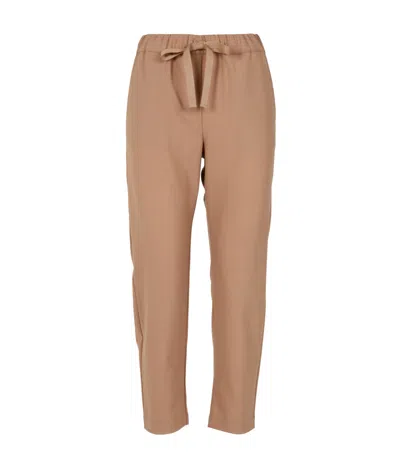 Semicouture Trousers Sand In Brown