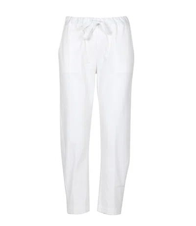 Semicouture High Waist Casual Pants In White