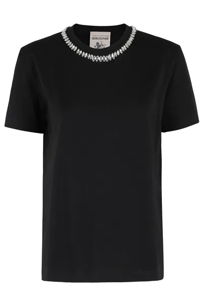 Semicouture Tshirt In Nero