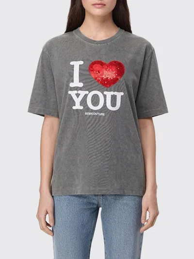 Semicouture T-shirt  Woman Color Grey In Gray