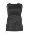Semicouture Structured Strapless Fit Top In Black