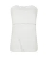 Semicouture Pepita Top In Silky White