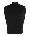 Semicouture Turtleneck Sleeveless Sweater In Black