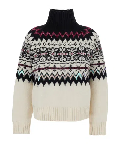SEMICOUTURE SEMI COUTURE INTARSIA TURTLENECK SWEATER