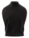 Semicouture Turtleneck Sleeveless Sweater In Brown
