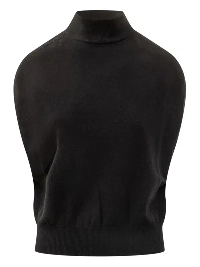 SEMICOUTURE TURTLENECK SLEEVELESS SWEATER