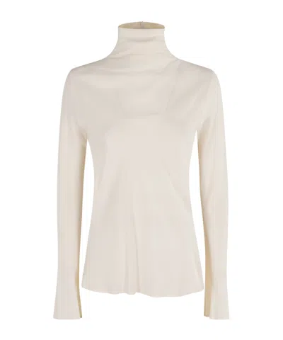 Semicouture Turtleneck T-shirt In Neutral