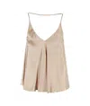 Semicouture Semi Couture Etienne Flared Satin Top In Nude