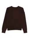 Semicouture Deep V-neck Brown Wool-cashmere Sweater In Brown