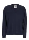 Semicouture V Neck Wool Pull In Blue