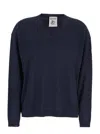 Semicouture V Neck Wool Pull In Blue