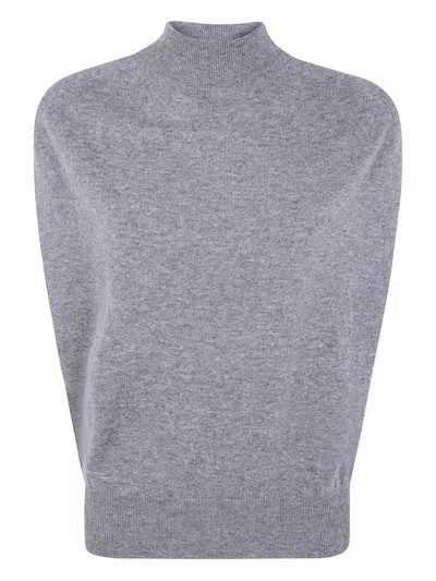 SEMICOUTURE "VERITY" SWEATER,Y5WD01 X410 GREY MELANGE