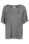 Semicouture Semi Couture Grey Veronica Top In Nebbia