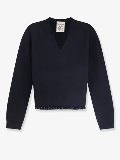 Semicouture Virgin Wool And Cashmere Sweater In Animal Print