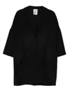 Semicouture Virgin Wool-blend Coat In Black