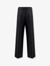 Semicouture Virgin Wool Blend Trousers In Black
