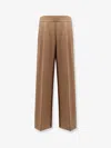 Semicouture Virgin Wool Blend Trousers In Sand