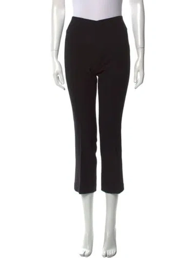 Pre-owned Semicouture Virgin Wool Straight Leg Pants In Black