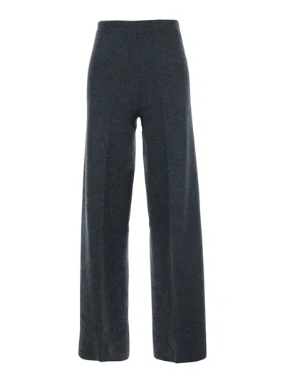 Semicouture Virgin Wool Stretch Trousers In Gray