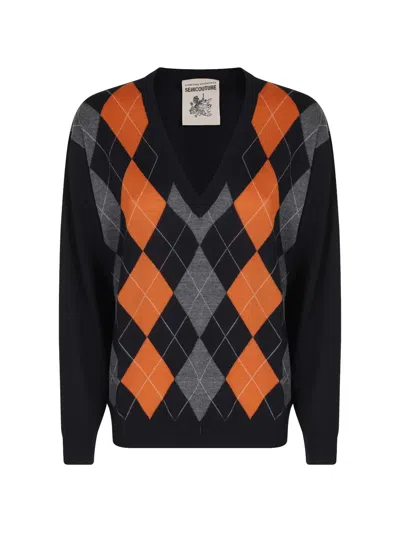 Semicouture Virgin Wool Sweater In Multi