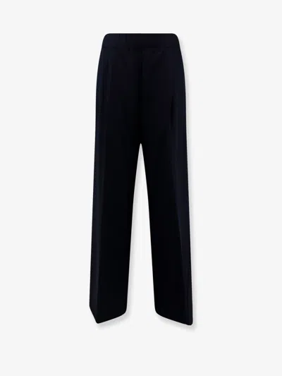 Semicouture Virgin Wool Trousers In Blue