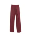 Semicouture 'vivienne' Wide-leg Pants In Burgundy