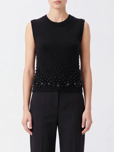 Semicouture Waistcoat Woman Color Black In Animal Print