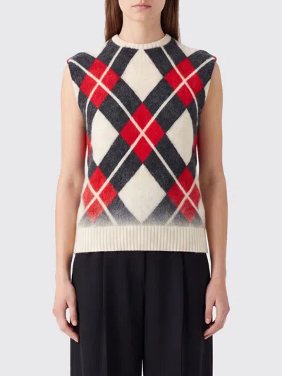 Semicouture Waistcoat Woman Color Brown In Multi