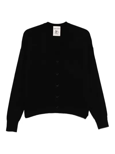 Semicouture Wendy Button-front Cashmere Cardigan In Black