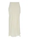 Semicouture 'ambra' White Skirt With Wrap Design