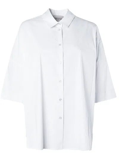 Semicouture White Cotton Blend Shirt In Bianco