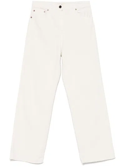 Semicouture White 'milly' Trousers In Cotton