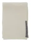 Semicouture White Scarf With Contrasting Detail In White