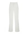 Semicouture White Pants With Belt Loops And Pence Details In Linen Woman