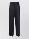 Semicouture Wide Leg Trousers Elastic Waistband In Black
