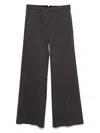 Semicouture Wide-leg Trousers In Brown