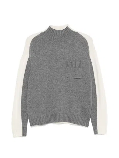 Semicouture Winnie Cashmere Sweater In Grey