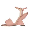 Semicouture Woman Sandals Antique Rose Size 7 Polyester In Rosa Pastello