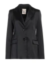 Semicouture Woman Blazer Black Size 6 Acetate, Polyamide, Elastane, Polyester