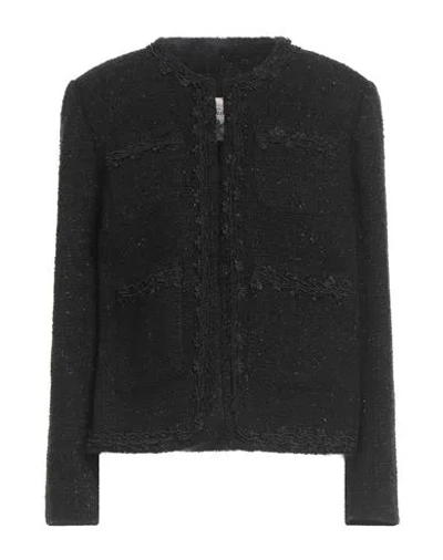 Semicouture Woman Blazer Black Size 6 Wool, Polyester, Acrylic, Polyamide