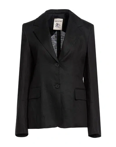 Semicouture Woman Blazer Black Size 8 Linen