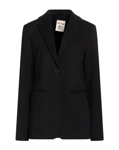Semicouture Woman Blazer Black Size 8 Viscose, Polyamide, Elastane, Polyester