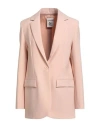 Semicouture Woman Blazer Blush Size 2 Polyester, Virgin Wool, Elastane