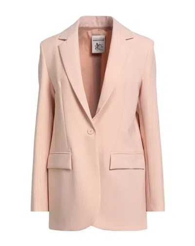 Semicouture Woman Blazer Blush Size 2 Polyester, Virgin Wool, Elastane In Pink